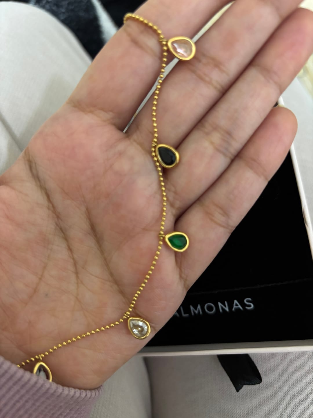 Customer photo review of Colourful Stones Necklace
