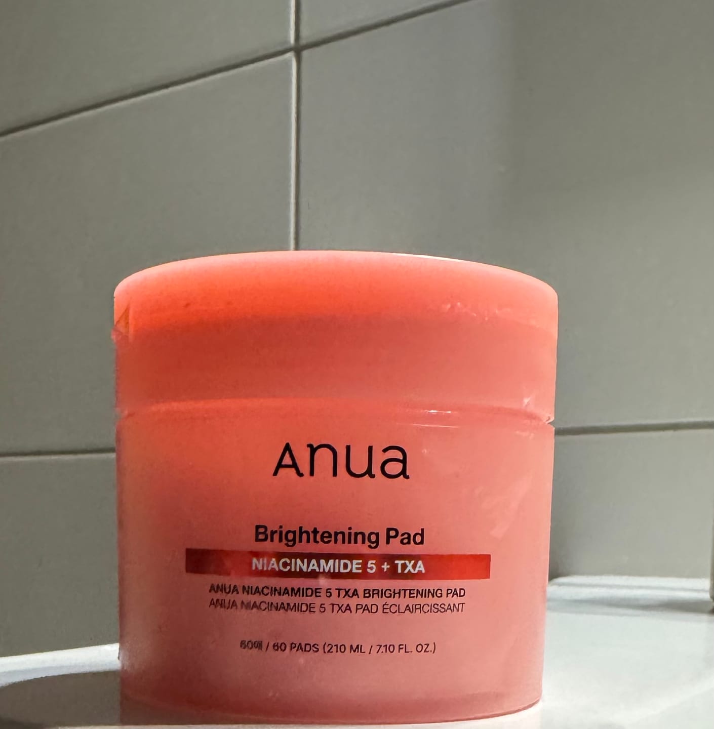 Customer photo review of Ar toniku piesūcināti balinoši spilventiņi Anua Niacinamide 5 TXA Brightening Pad
