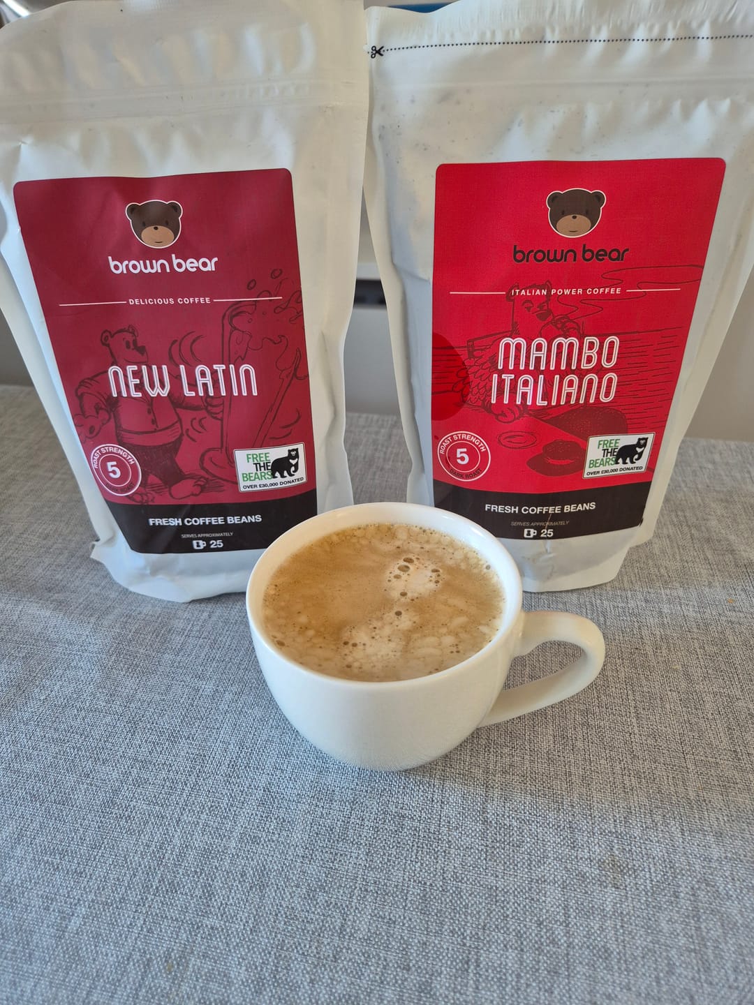 Customer photo review of Ultra Dark Coffee Bundle | Brown Bear