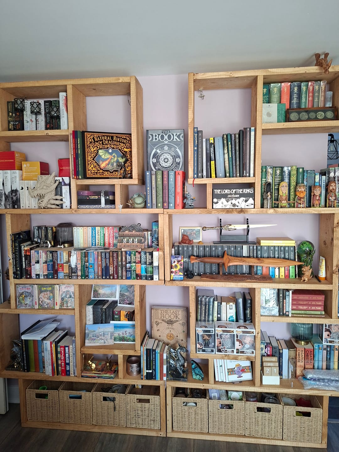 Customer photo review of Solid Wood Box Bookcase & Shelving Unit - Modular Storage Organizer - Boxes