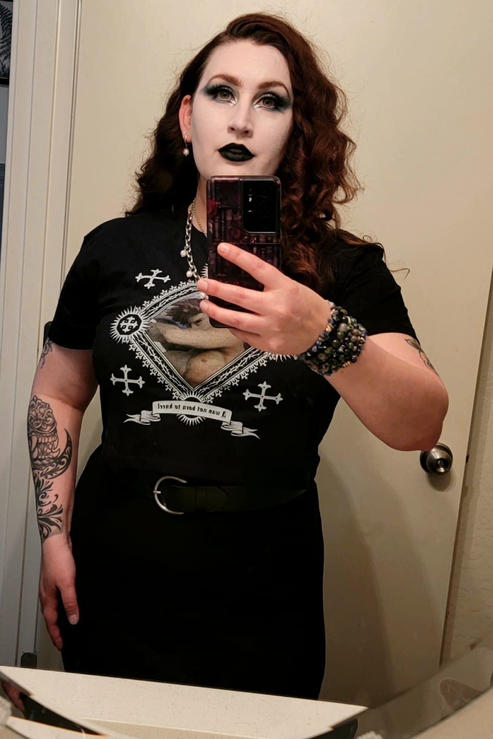 Customer photo review of Seven Sins Crop Tees