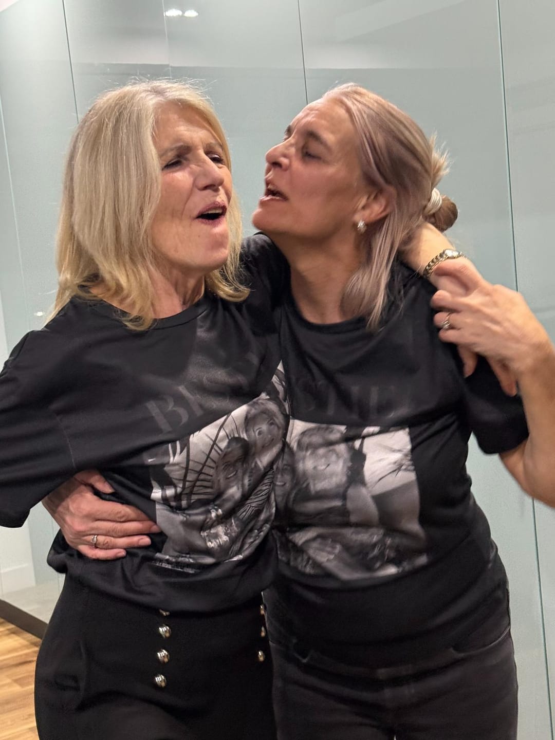 Customer photo review of Bestie - Vintage Version - Personalized Photo Comfort Tee