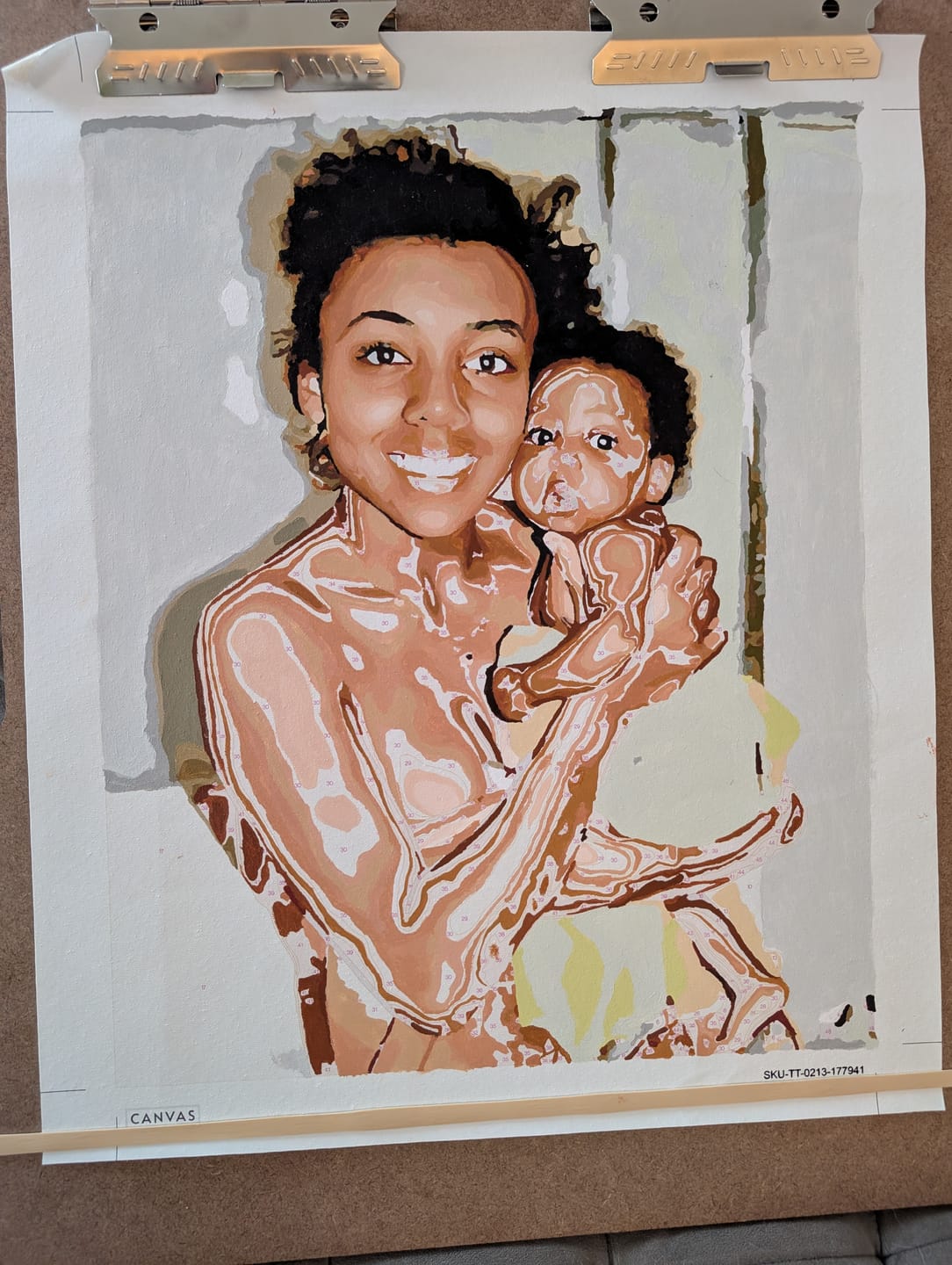 Customer photo review of Custom Paint by Numbers Kit for Personalized Artwork