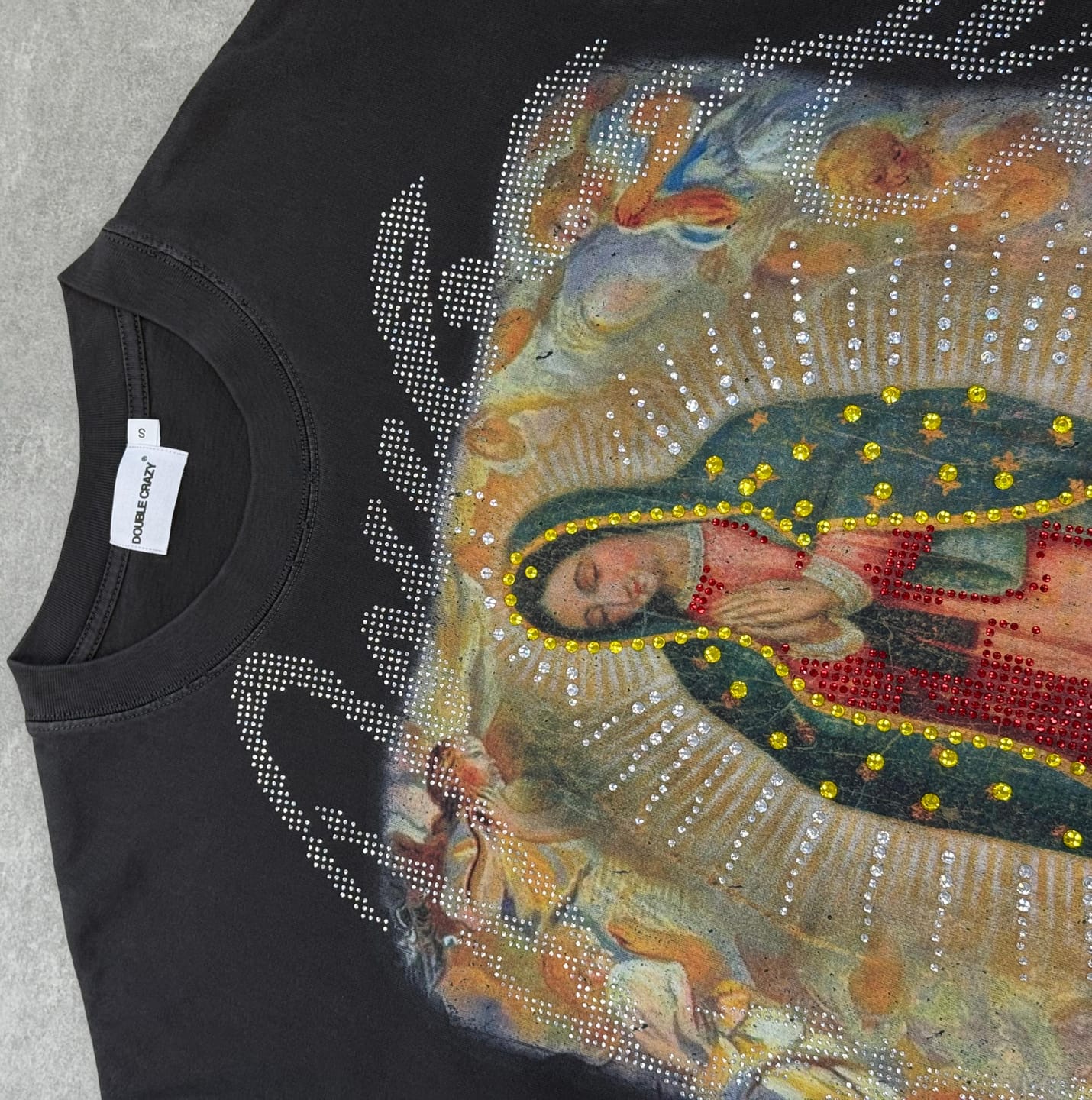 Customer photo review of Vintage Iced-Out Virgin Tee-356T