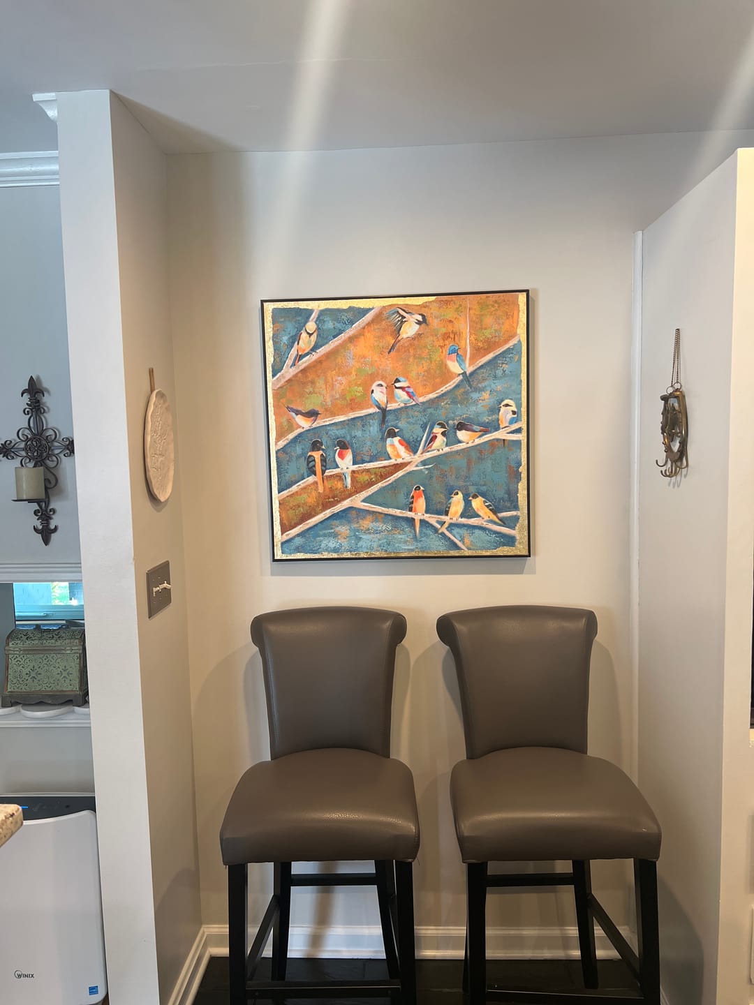 Customer photo review of Golden Harmony - Perched Birds Art #M3552
