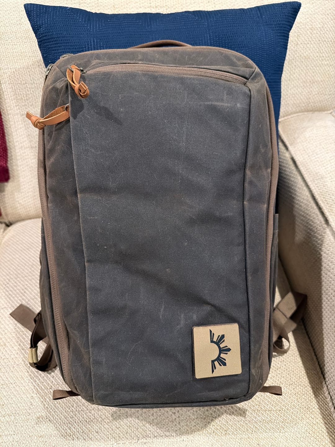 Customer photo review of CIVIC Travel Bag - Waxed Canvas