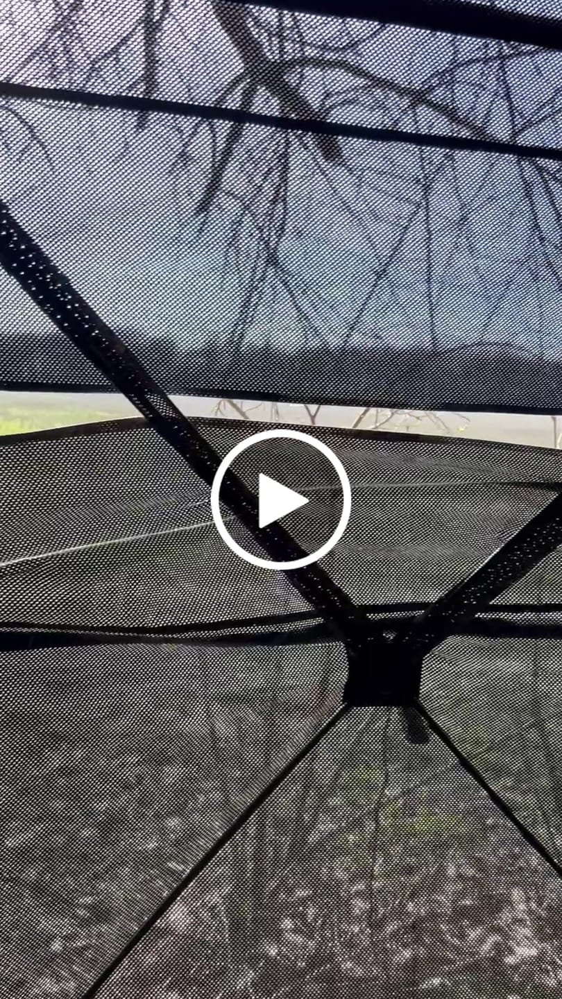 Customer video review of FLASH SALE VisX/VisMax 270 Degree Ground Blind | See-Through Duck Blind & Portable Pop-Up Deer Blind | Camouflage Hunting Blinds & Best Budget Ground Options