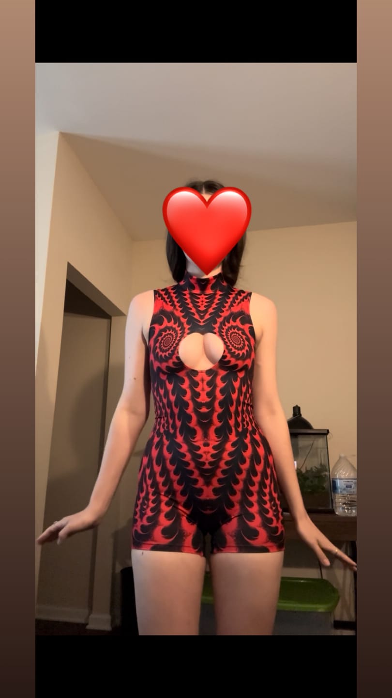 Customer photo review of Fractalia Cut Out Romper