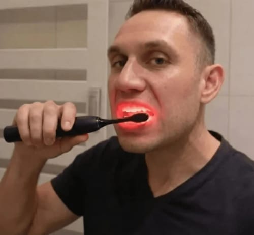 Customer photo review of Exy Red Light Toothbrush