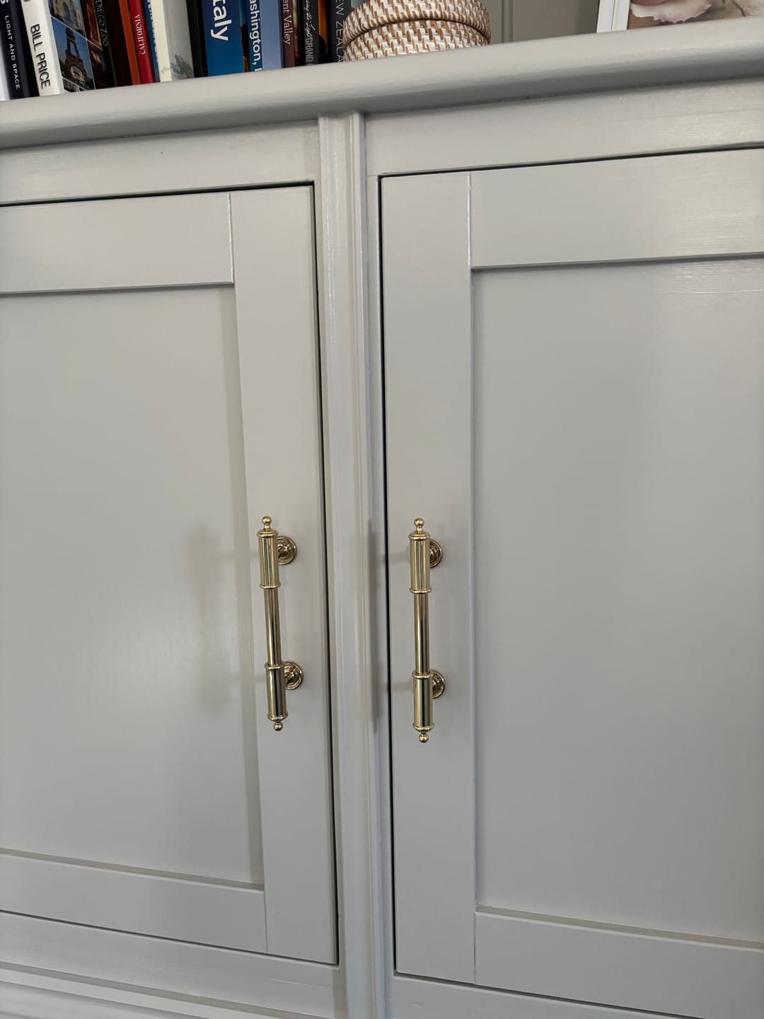 Customer photo review of Polished Brass Pulls | Percolo