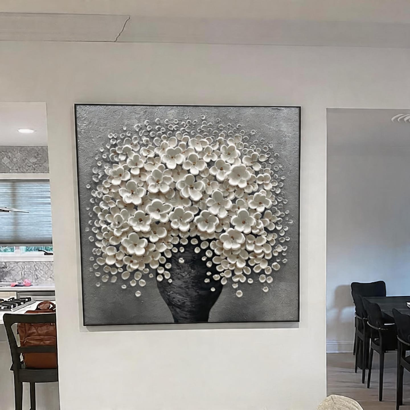 Customer photo review of Flower Textured Painting Canvas #FP066
