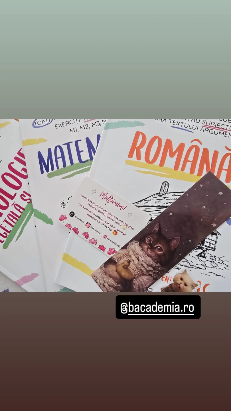 Customer photo review of Pachet Bacalaureat (Română + Matematică + Biologie Vegetală și Animală clasele IX-X) Bacademia