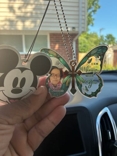 Customer photo review of I Am Always With You - Personalized Custom Car Plastic Hanging Ornament CO25