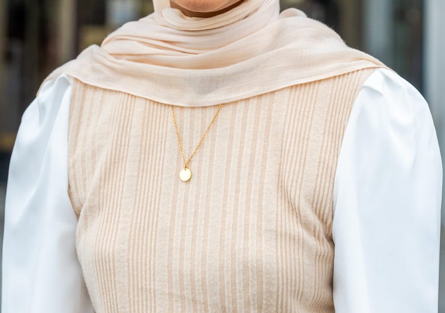 Customer photo review of Layered Disc Necklace
