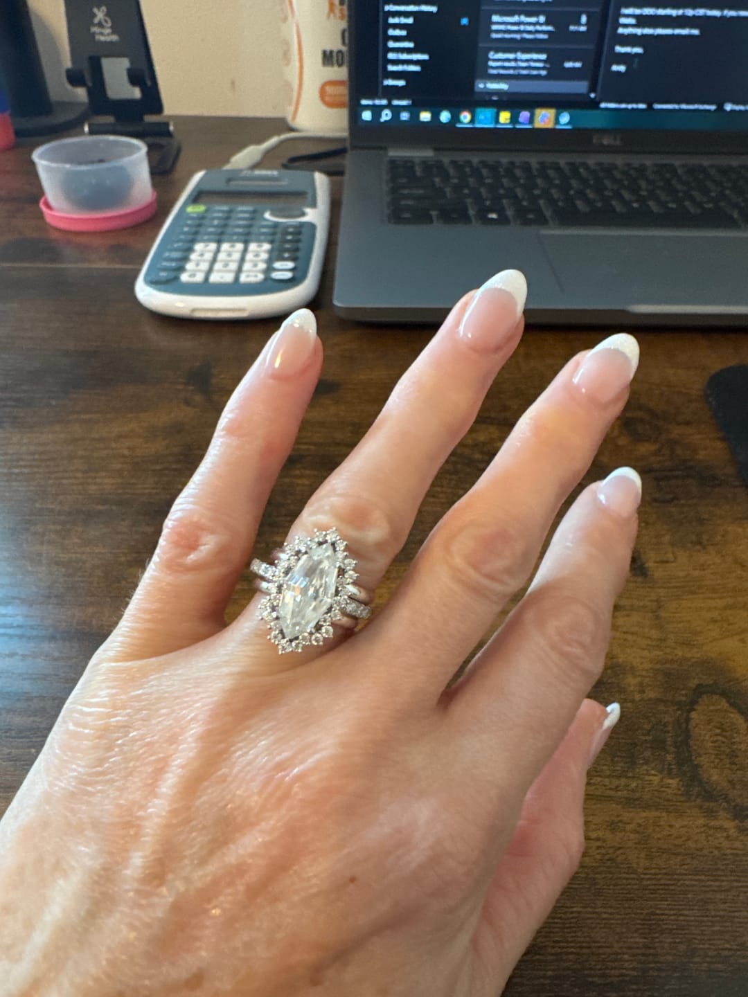 Customer photo review of Wedding Band Settings: K Gold & Platinum Pricing