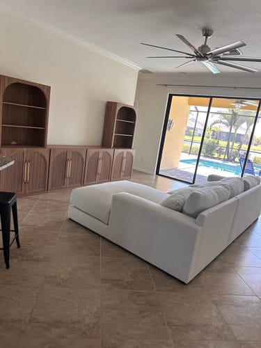 Customer photo review of Jagger Wood Door Entertainment Center Wall Unit (6-Piece)