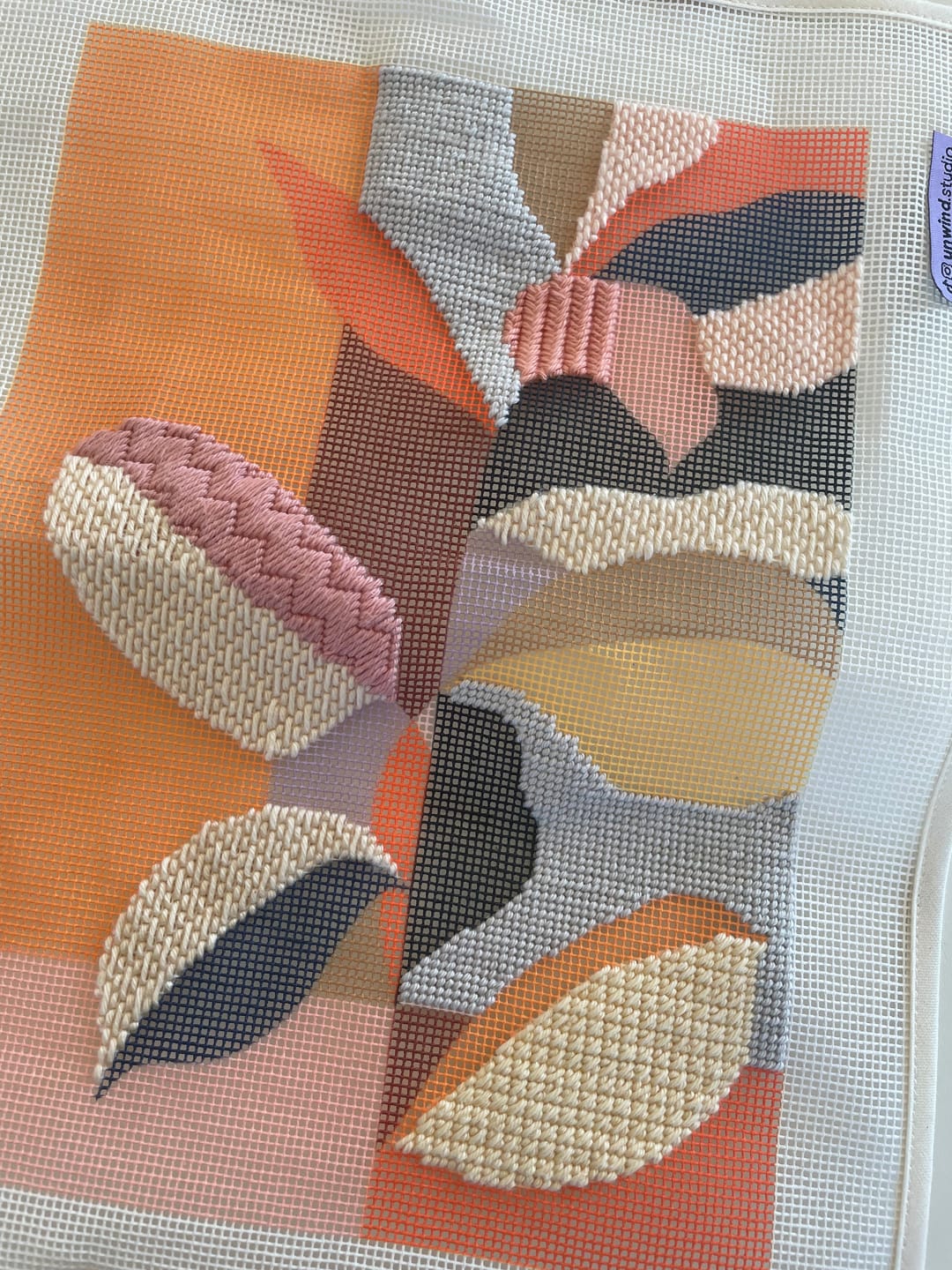 Customer photo review of Color Garden Needlepoint Kit