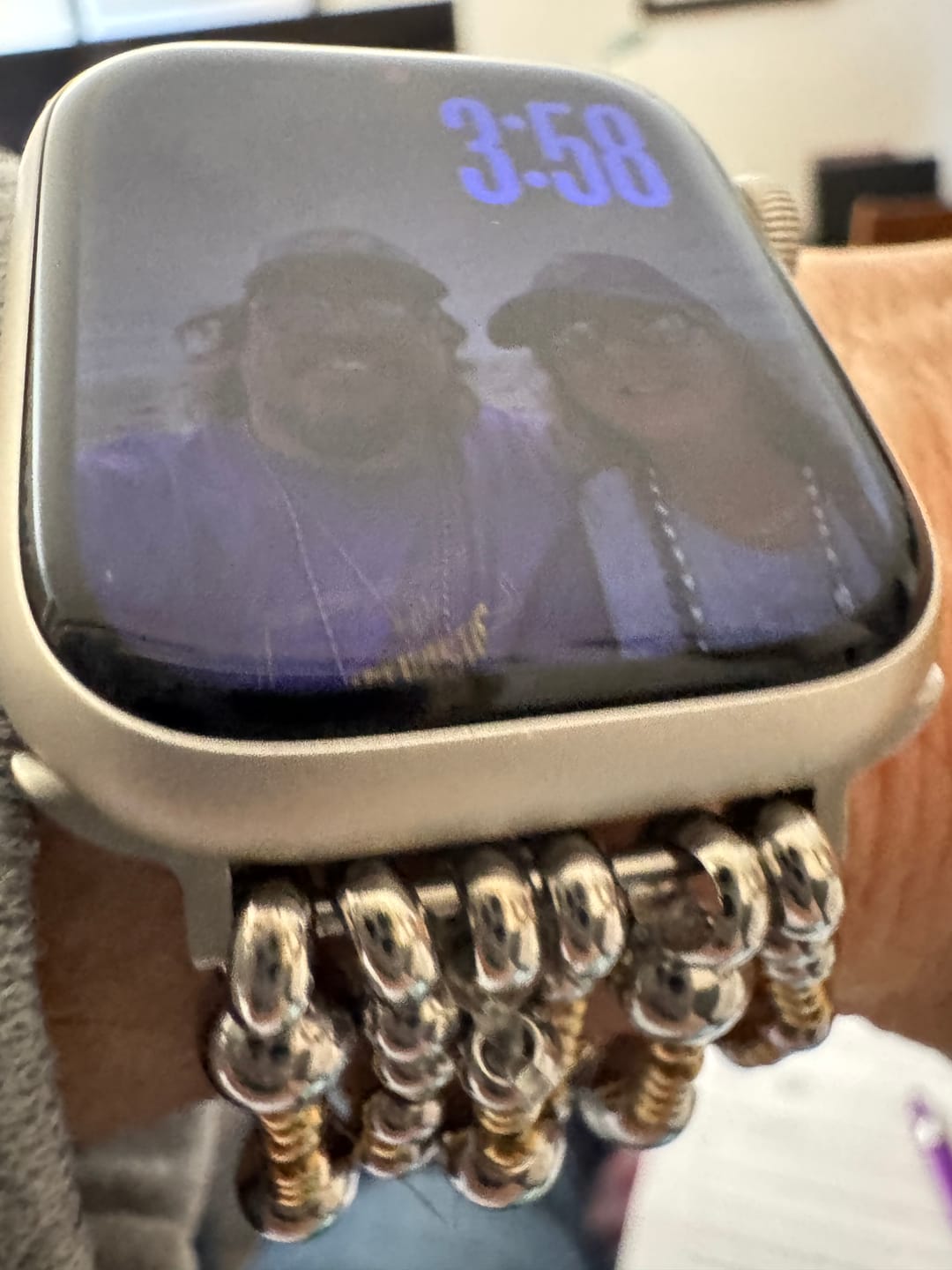 Customer photo review of Eternal Glow Stretch Apple Watch Strap
