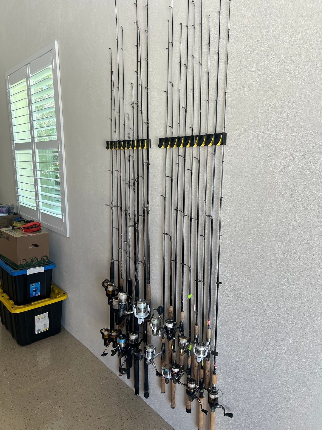 Customer photo review of Beyond Fishing GripLock Vertical Fishing Rod Rack