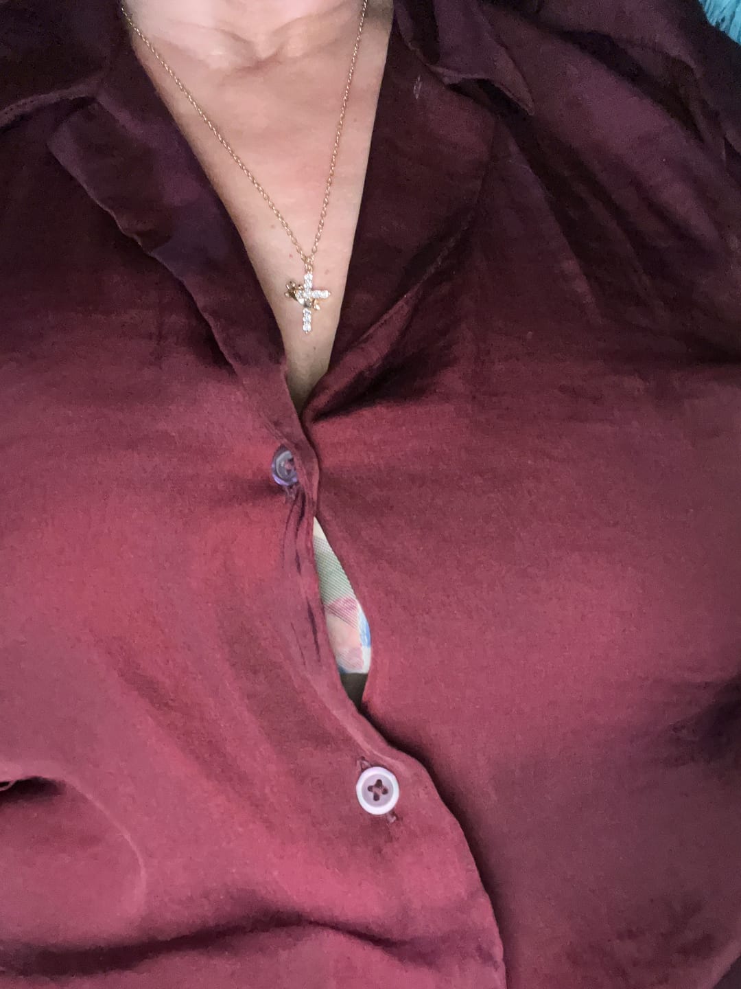 Customer photo review of FREE Today: Modern Crowned in Faith Cross Necklace, Earrings