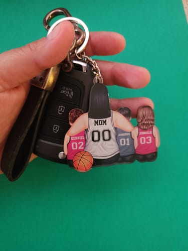 Customer photo review of Personalized Basketball Mom Acrylic Keychain-Gift For Sport Mom