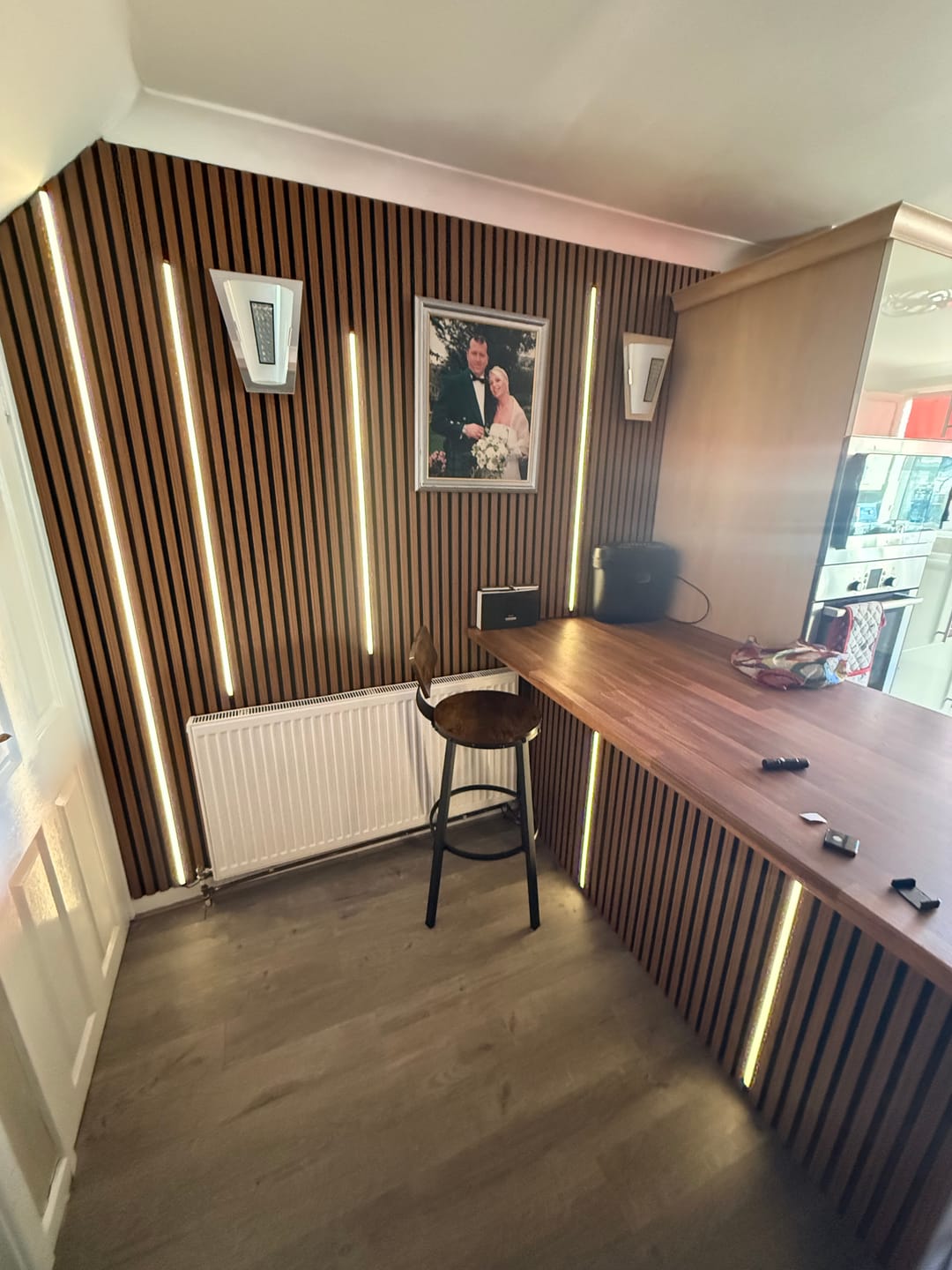 Customer photo review of Premium Acoustic Wall Panels - Teak Oak