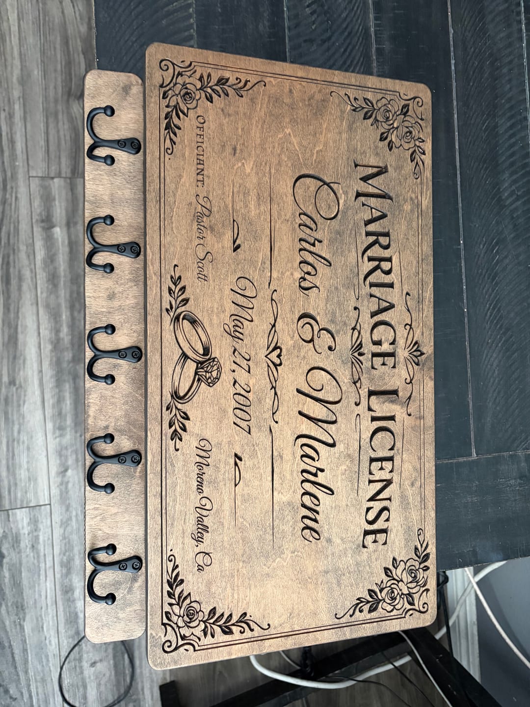 Customer photo review of PERSONALIZABLE MARRIAGE LICENSE