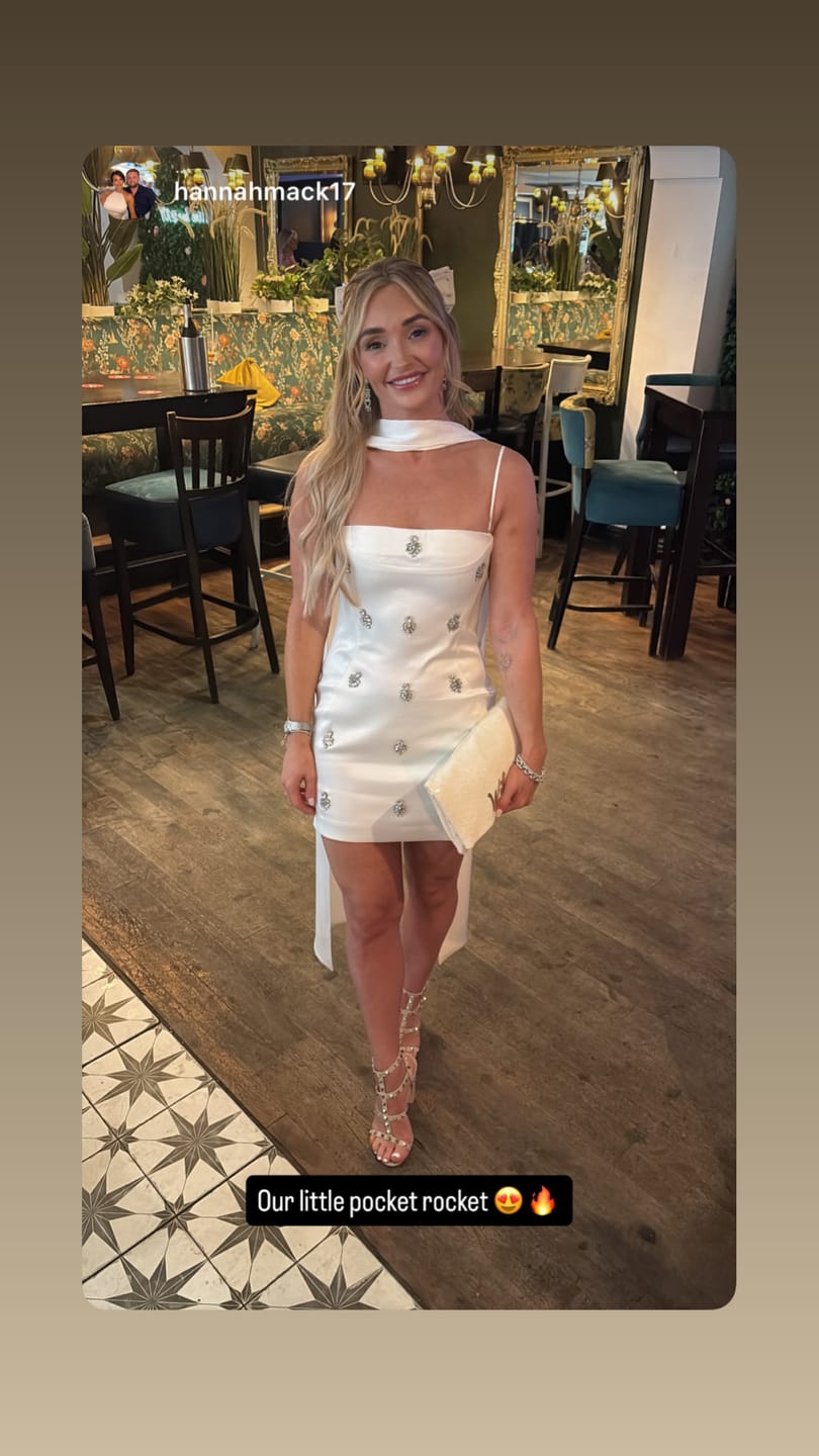Customer photo review of CELESTE CRYSTAL WHITE MINI DRESS