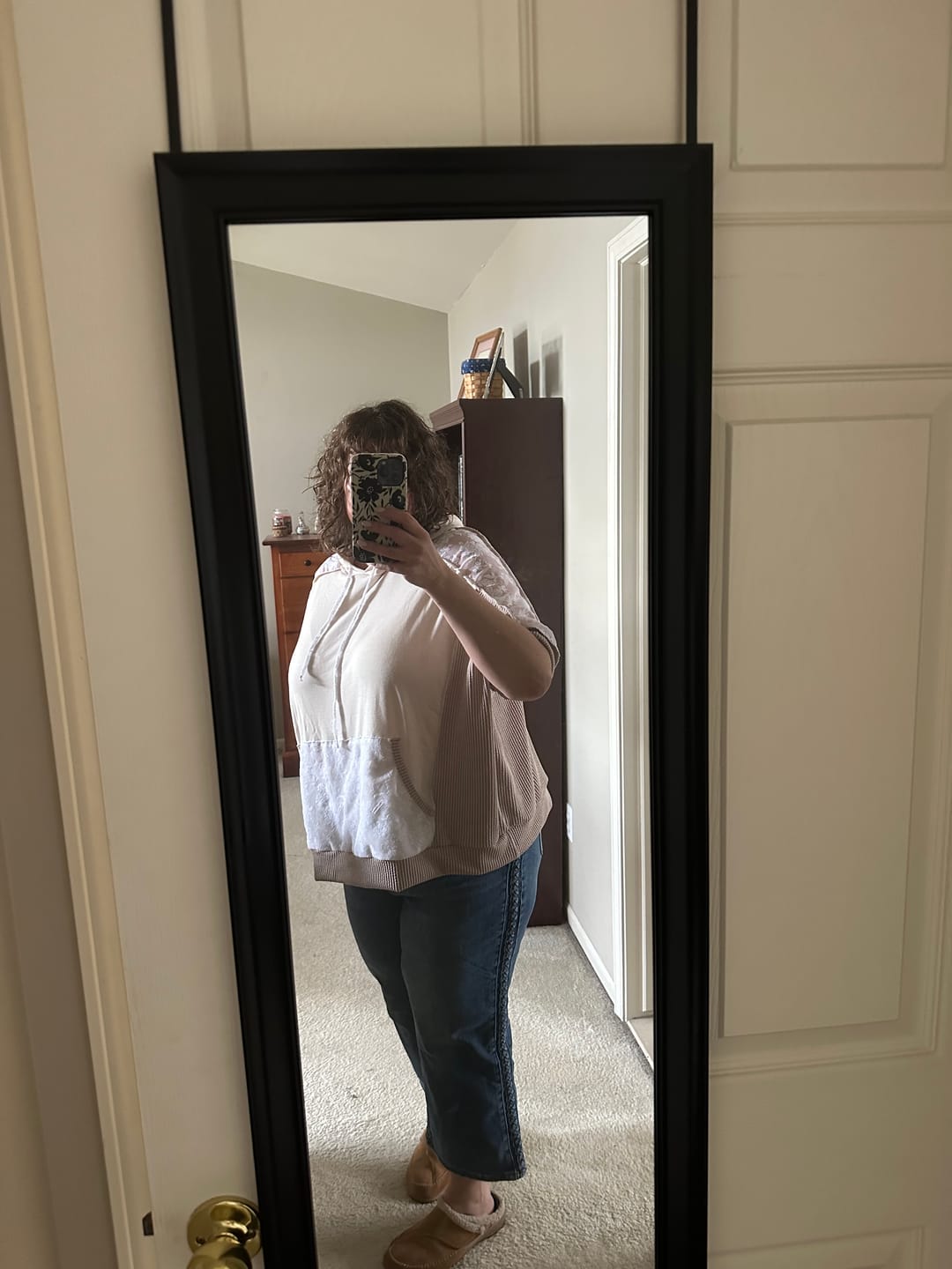 Customer photo review of Judy Blue "She's French" Braided Wide Leg Crop Jean