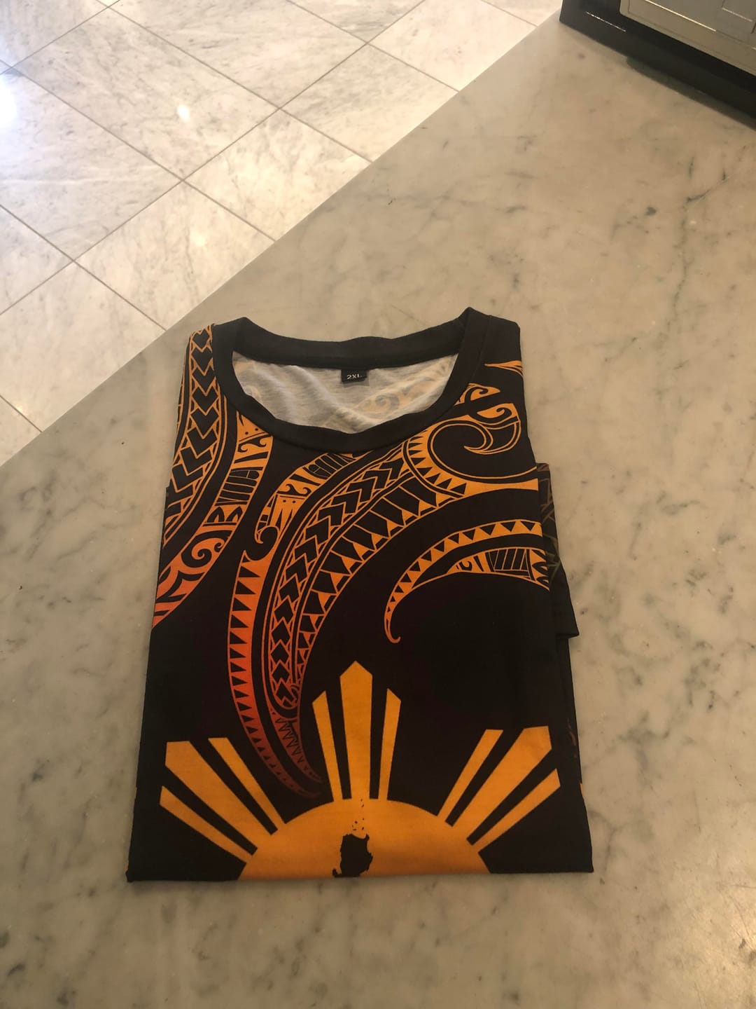 Customer photo review of Philippines Filipinos T-Shirt Tribal Polynesian Wave Tattoo
