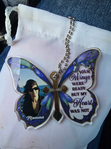 Customer photo review of I Am Always With You - Personalized Custom Car Plastic Hanging Ornament CO25