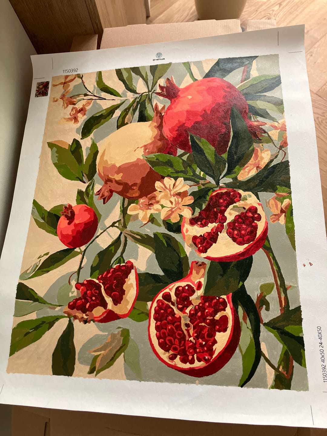 Customer photo review of Blooming pomegranates | Paint by Number