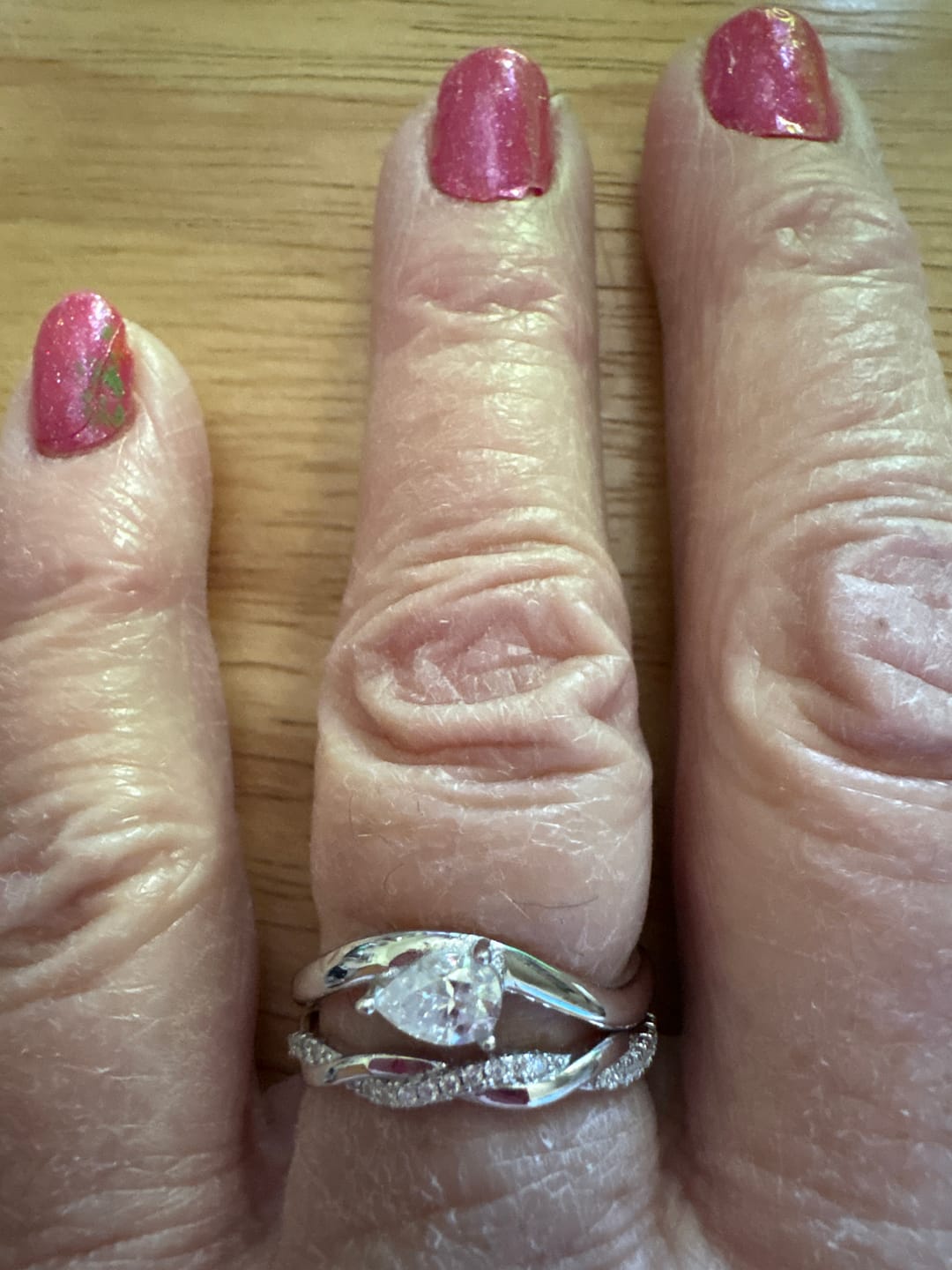 Customer photo review of Moissanite Twisted Ring