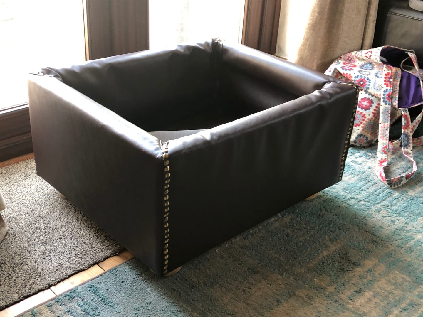Customer photo review of Plain Upholstery Faux Leather Fabric