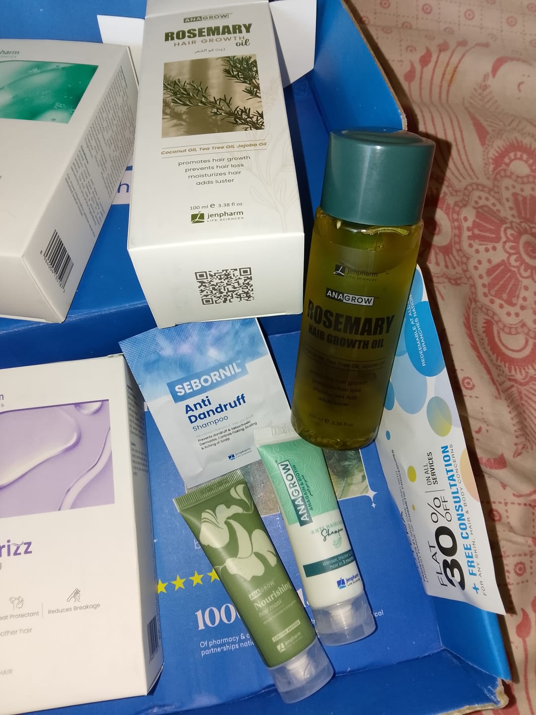Customer photo review of 32 Day Hair Growth Challenge Bundle