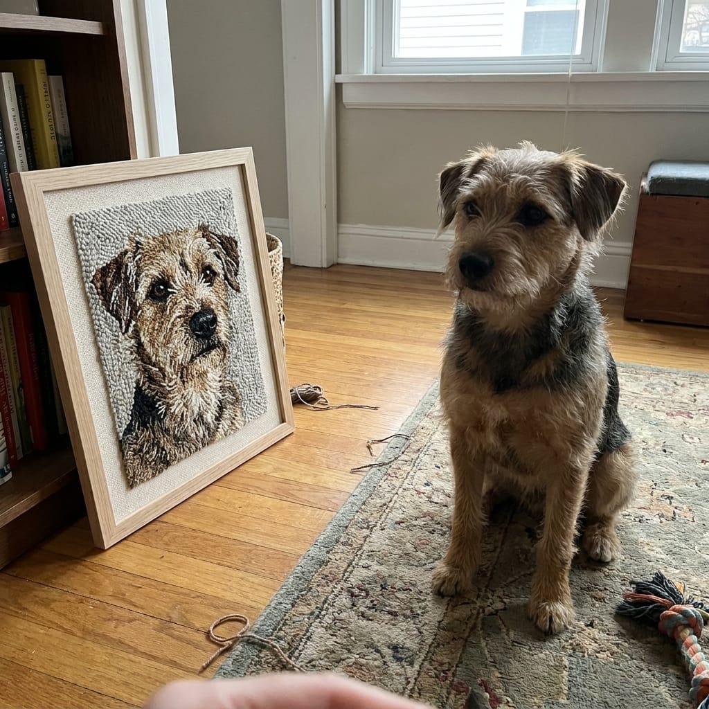 Customer photo review of Custom Punch Needle Kit - Turn Your Photo Into Handmade Art