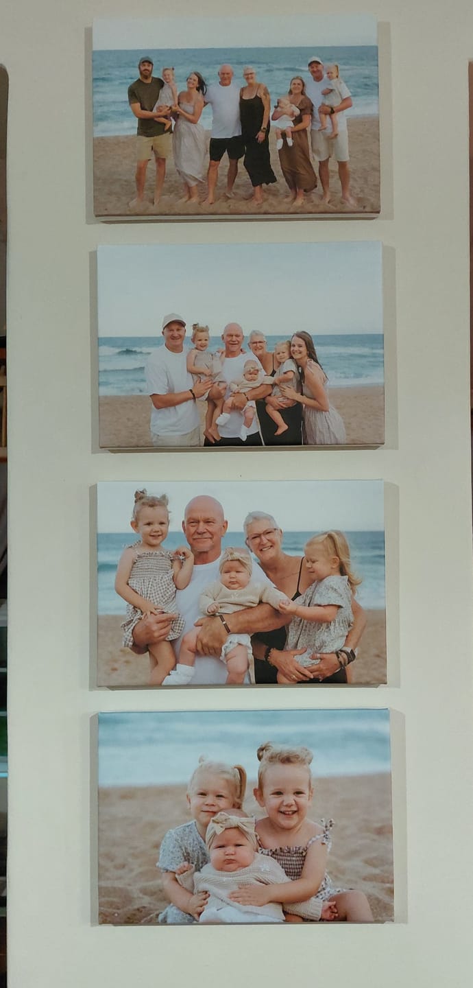 Customer photo review of 4 x A4 Canvas Combo
