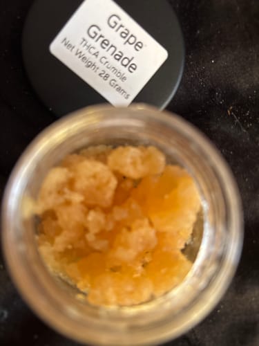 Customer photo review of Grape Grenade | THCA Crumble