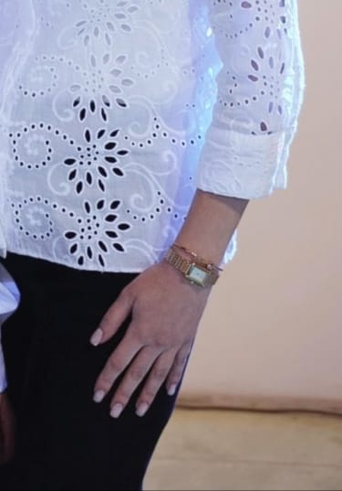 Customer photo review of Olivia Petite Gold White