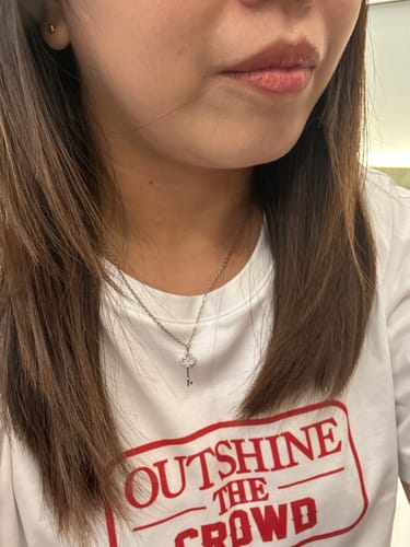 Customer photo review of Faye Lucky Key Necklace