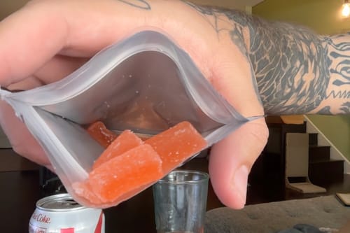 Customer photo review of Live Hash Rosin Chamoy Gummies