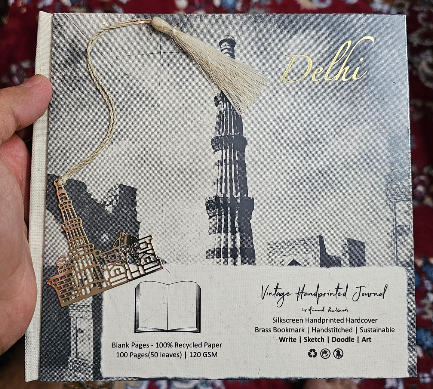 Customer photo review of Journal & Bookmark - Vintage Monuments - Handprinted By Silkscreen