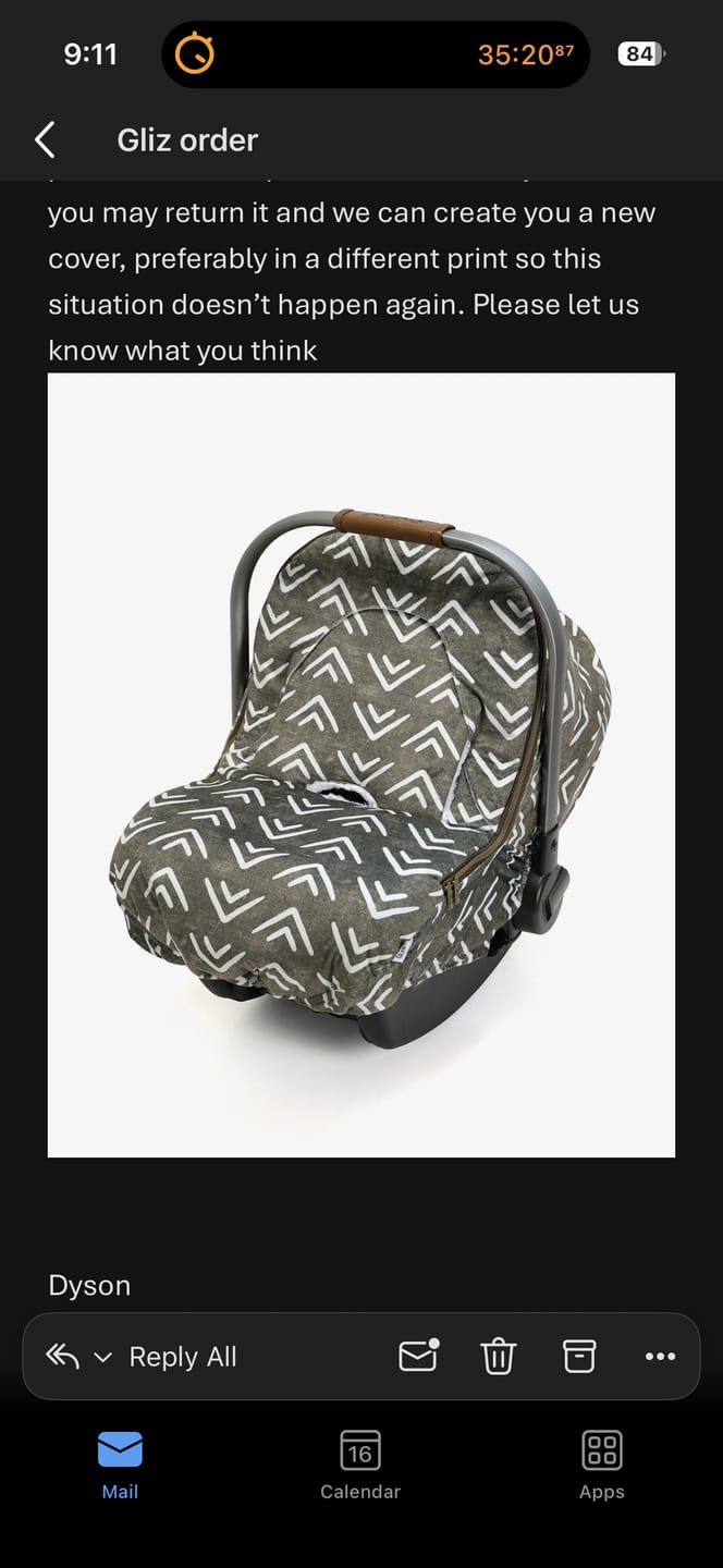 Customer photo review of Winter Cover - Taupe Mudcloth Double Arrow