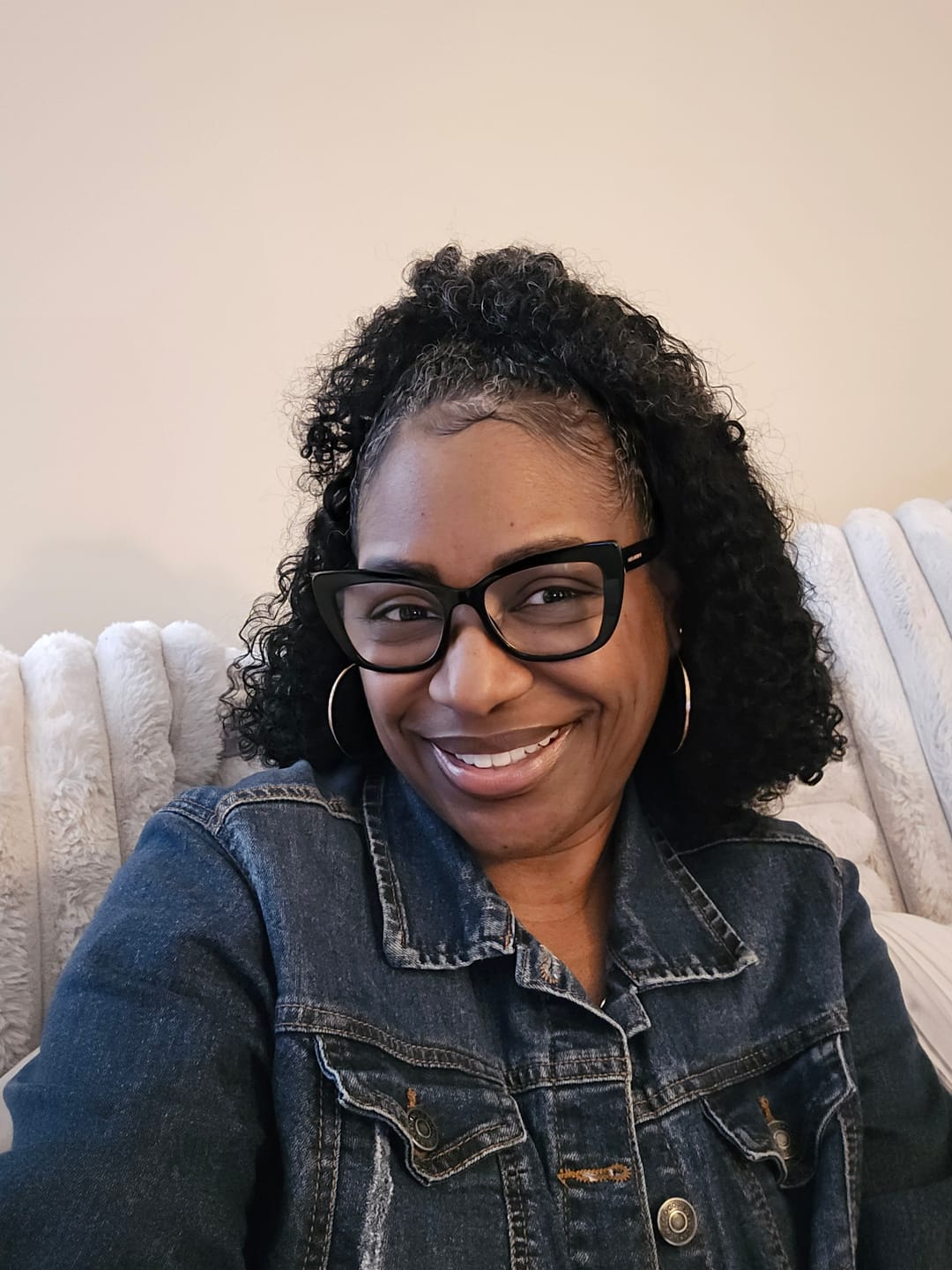 Customer photo review of Drawstring 3 in 1 Kinky Curly Half Wig Human Hair