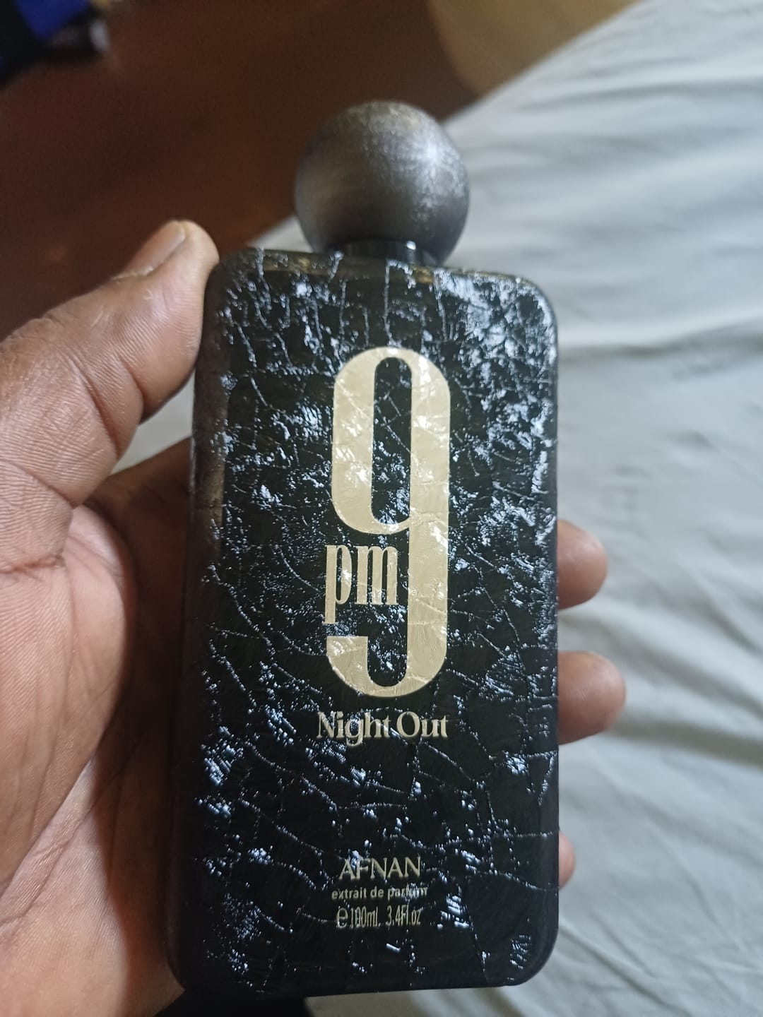 Customer photo review of Afnan 9PM Night Out Extrait de Parfum 3.4 oz (100 ml)