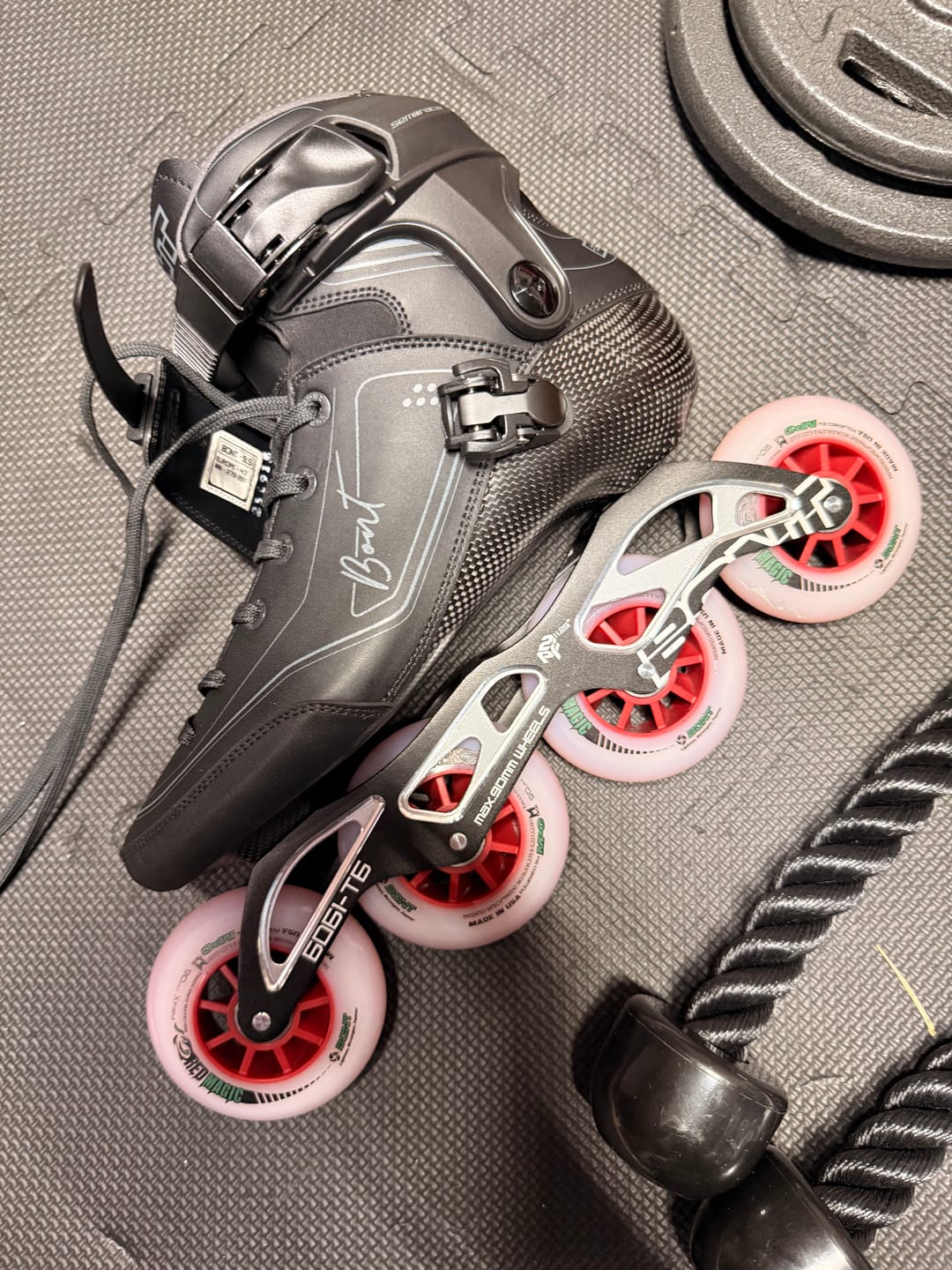 Customer photo review of Red Magic Inline Skate Wheel