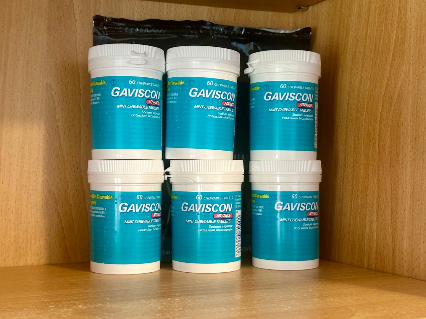 Customer photo review of Gaviscon Advance Mint Chewable Tablets 60 Tablets x 6