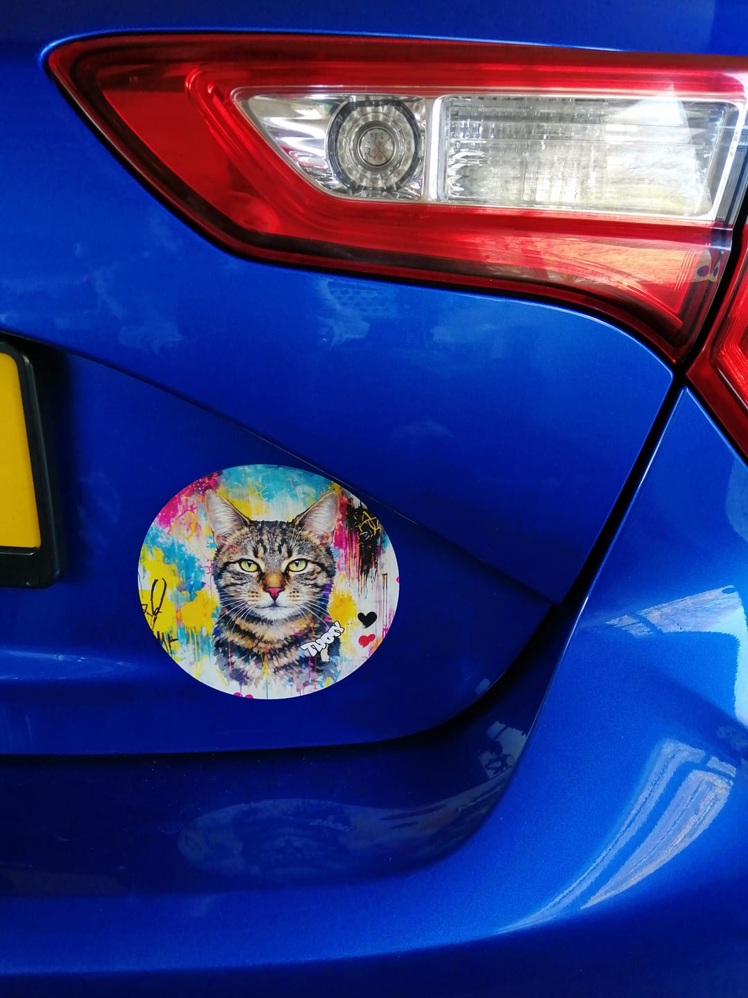 Customer photo review of Graffiti - Personalised Car Magnet