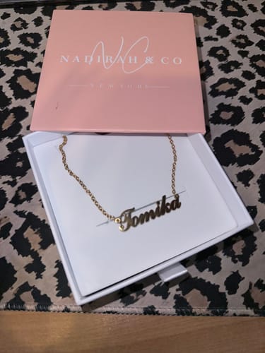 Customer photo review of The Classic Personalized Name Necklace