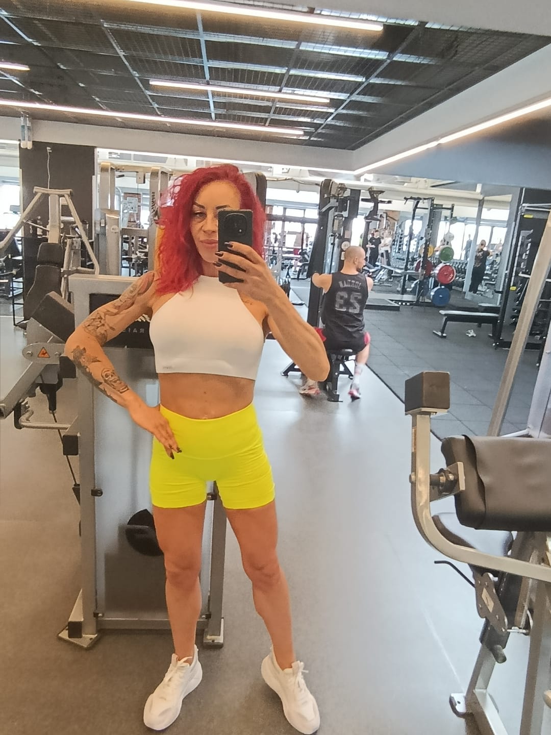 Customer photo review of Šortai FGM04 „Jungle Leopard” - neoniniai geltoni